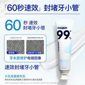 俊小白羟基磷灰石牙膏 亮皓美白清新口气密集修护牙釉质 抖音同款140g*3 /个人护理 /口腔护理 /牙膏