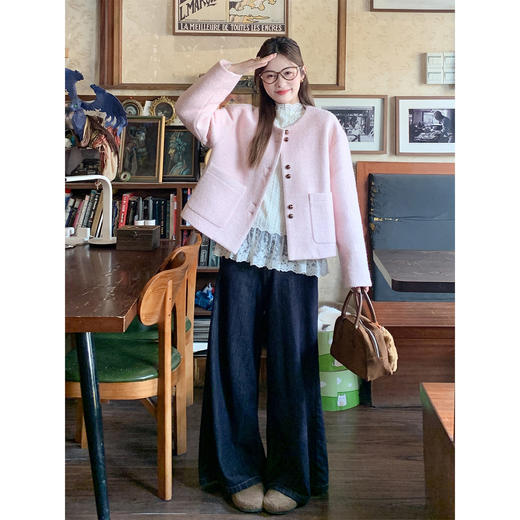 <曾小咸推荐>2.25现货秒杀 ！微信超特价！韩系毛呢小香风外套 日常329.99 立减170 秒杀159.99！！ 商品图2