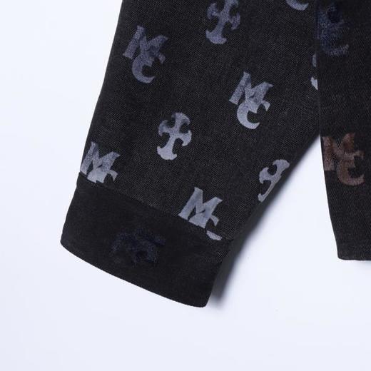 SDSA男装2026新款高贵轻奢韩版潮牌撞色十字印花按扣连帽衬衫百搭 商品图3