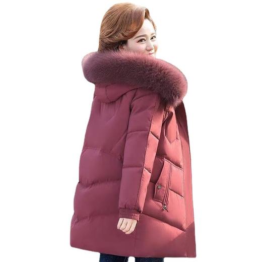 妈妈秋冬装外套新款中老年羽绒棉服中长加绒棉袄洋气女式 商品图4