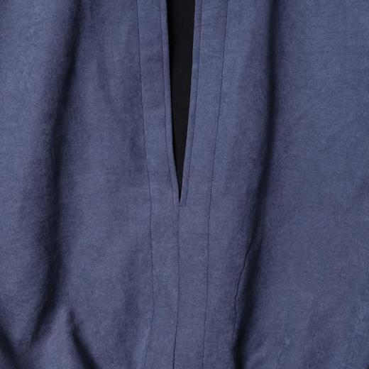 SDSA男装2026新款高贵轻奢韩版简约拼接前短后长套头立领衬衫百搭 商品图2