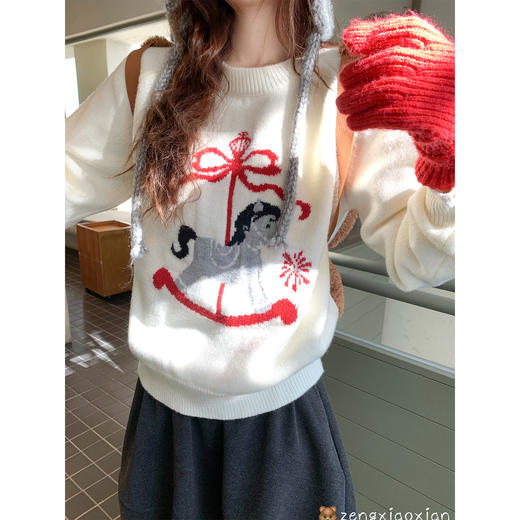 <曾小咸推荐>2.25现货秒杀 ！微信超特价！韩系刺绣毛衣 日常179.99 立减90 秒杀89.99！！ 商品图4