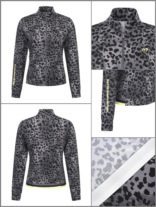 兔耳朵🐰家新款女士冰感防晒长袖拉链外套来啦！豹纹系列，轻薄，透气，舒服！弹力印花冰感防晒面料，贴肤冰爽🧊触感！盛夏可以当防晒衣！豹纹设计感拿捏的太到位了，运动活力十足！ 商品图2