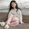 【透气亲肤柔软❗️少女甜美风】2026新款春季女童家居服休闲圆领长袖宽松空调服女孩甜美睡衣套装。jd 商品缩略图1