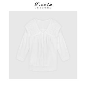 04-2潘依绣丁丁宠粉法式大翻边海军领衬衣Q28893