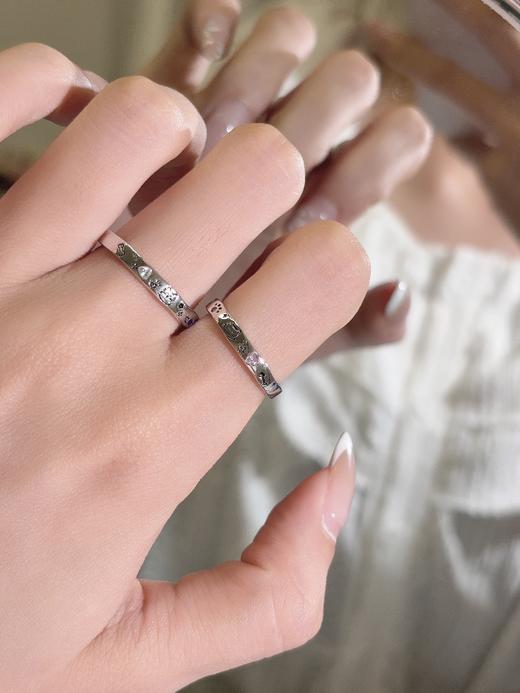 卡蒂罗KADER 喵汪童话情侣对戒 925银可爱俏皮寻觅宝藏甜蜜爱恋可调节戒 璀璨星光钟爱久久简约百搭  戒指 商品图4