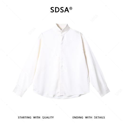 26CS38SDSA男装2026新款高贵轻奢韩版简约纯色立领长袖衬衫休闲百搭衬衣 商品图3