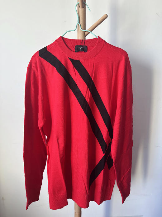 ANEW秋冬男士毛衣长袖，黑红两色可选 M121909 商品图4