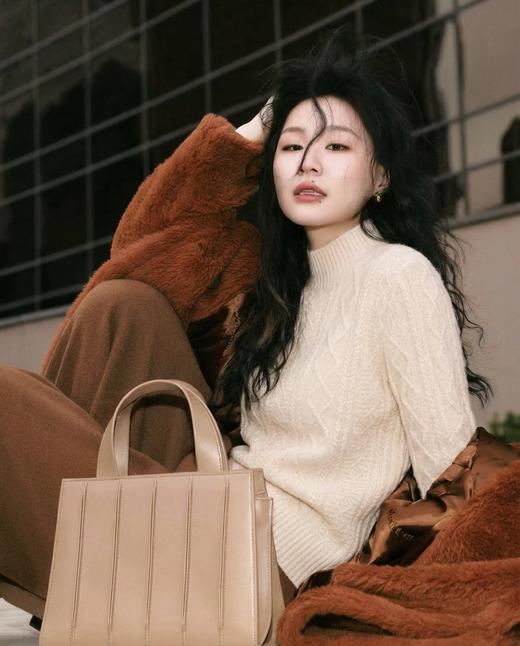 Marland绞花半高领100%羊毛衫 商品图5