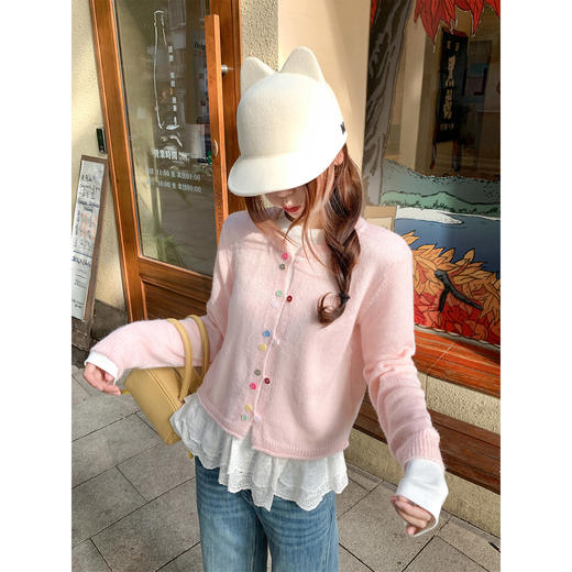 <曾小咸推荐>2.24现货秒杀 ！微信超特价！韩系短款针织开衫 日常189.99 立减110 秒杀79.99！！ 商品图2