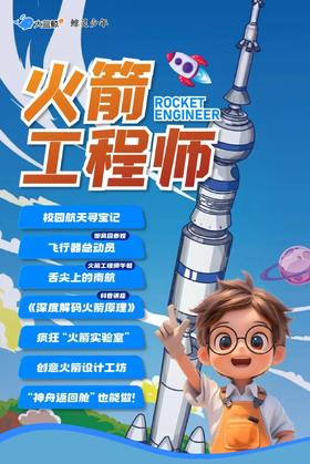 大蓝鲸爱研学|【独立一日营】火箭工程师|校园航天寻宝记、飞行器总动员、解码火箭原理、火箭设计工坊