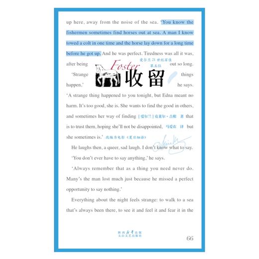 收留  克莱尔·吉根/著 马爱农全新译本 电影夏日细语原著 商品图2