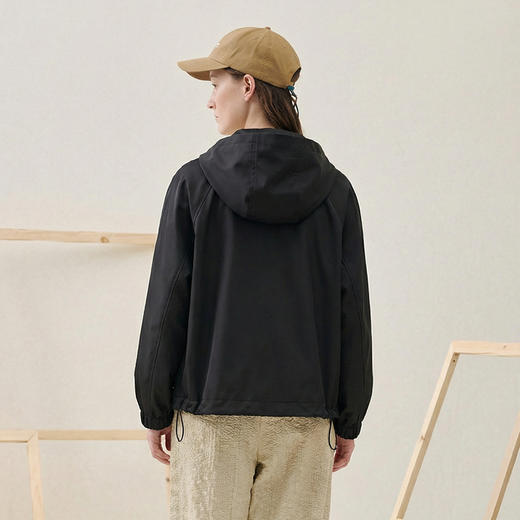 谜底连帽短款风衣外套女2025秋季新款休闲百搭宽松夹克257MW7844 商品图2
