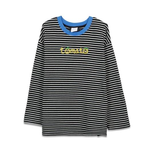 宽松休闲百搭条纹字母T恤-纪念日百货门店同款169262401 商品图4