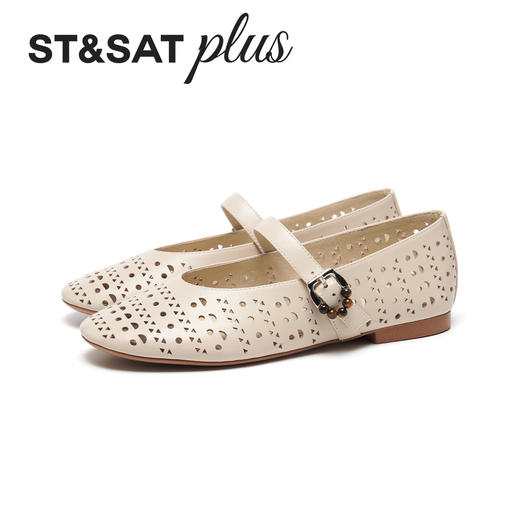 星期六26春新款气质镂空复古扣饰玛丽珍SSE1111102 商品图10