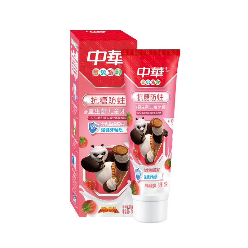 【特价】中华抗糖防蛀儿童牙膏乳酸菌味60g