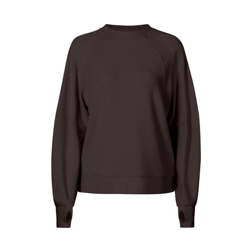 跃牌【倚窗听雨】Athena lulu德绒宽松长袖女加绒保暖运动圆领健身休闲瑜伽上衣T恤CX166 商品图1