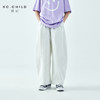 棵初2026年夏季新款亲子中大女童休闲小白裤弯刀裤型宽松抗皱裤子 商品缩略图0