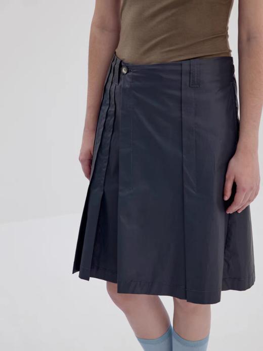 Simple Project/K2632/涂层不规则褶裥A字半裙 商品图2