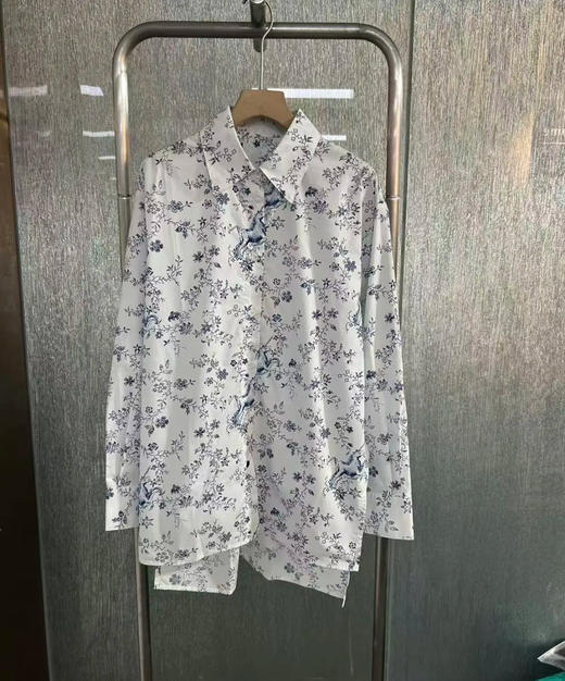 原单阔版型棉质青花瓷印花 商品图3