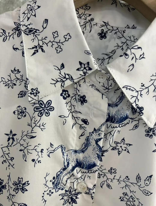 原单阔版型棉质青花瓷印花 商品图5