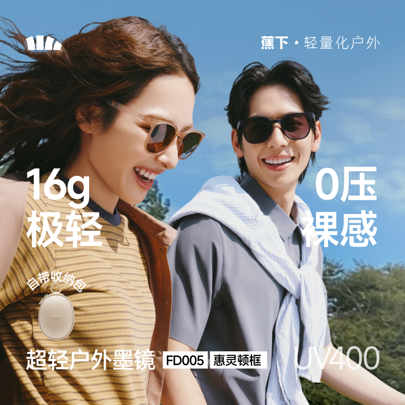 【26春夏新品】蕉下惠灵顿框轻量折叠墨镜FD005