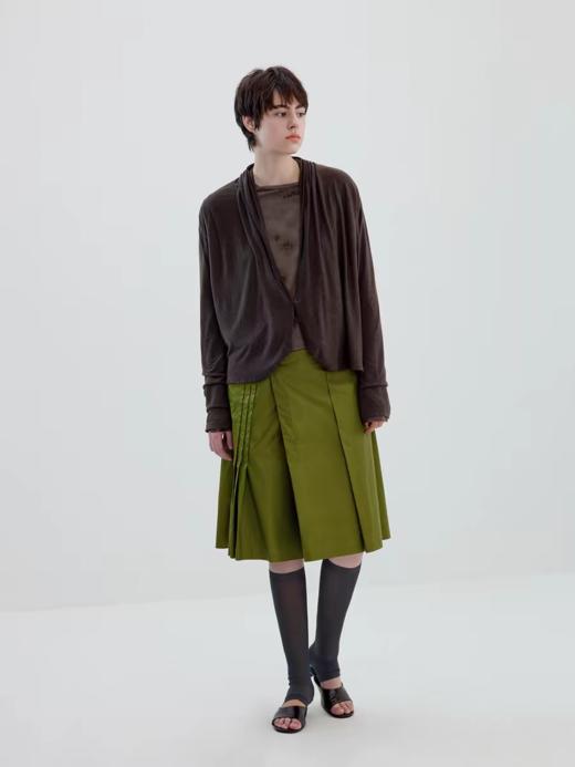 Simple Project/K2632/涂层不规则褶裥A字半裙 商品图1