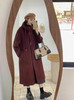 【YW】无忧购“清仓福利”氛围感红色连帽洋气减龄气质宽松羊毛外套2606 商品缩略图1