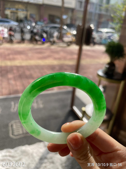 圆条艳绿手镯【6032602】圈口56.0~具体价格微信咨询 商品图5