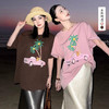 西遇圆领印花短袖T恤女2026年春季新款度假风宽松套头半袖上衣SS060163 商品缩略图0