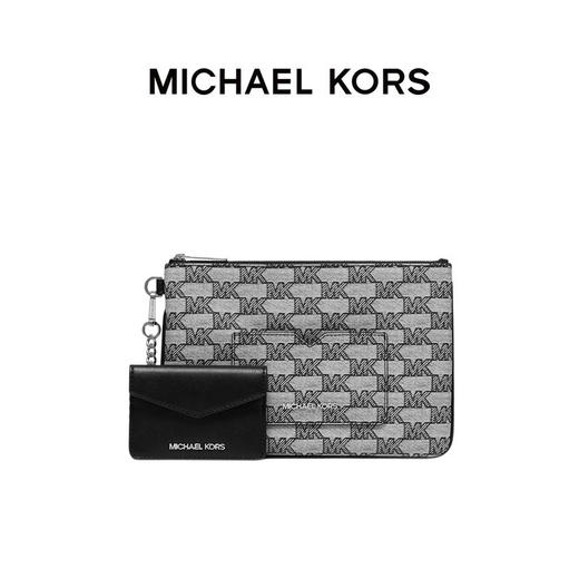 【品牌】 MK  Jet Set Item 大号印花金属链条手拿包黑色 商品图2