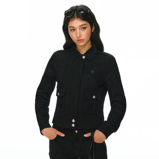 Ariseism 美式复古设计感带毛领围巾棉服外套女冬季新款保暖棉衣 商品图1