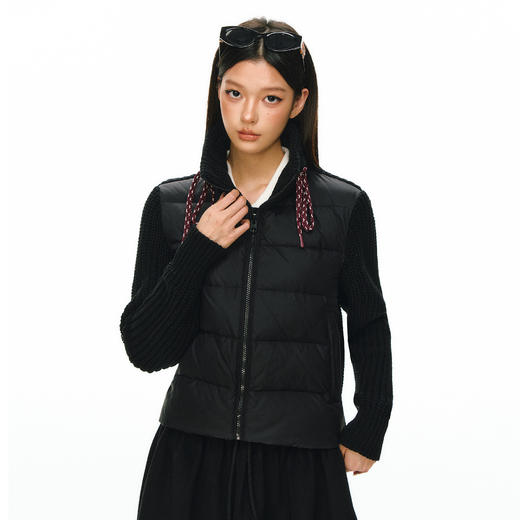 Ariseism 美式复古设计感绑带拼接羽绒服女冬季新款保暖上衣外套 商品图1