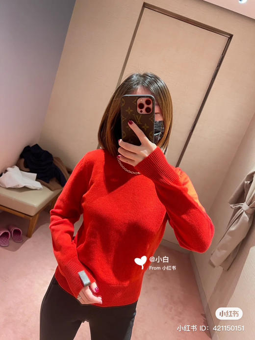 12号截单 亏清无退换‼️ 马户 百分百💯羊绒 链条装饰 袖口老花点缀 圆领套头羊绒衫 我穿XL 商品图0