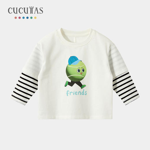 Cucutas男幼童长袖T恤CY26SPW543米白80#-130# 商品图0