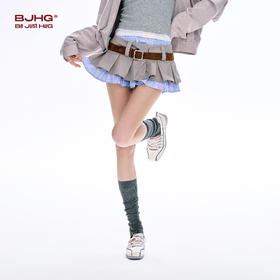 FTT Flythetruth双层半身裙女款夏款新款休闲Miu风辣妹百褶裙短裙