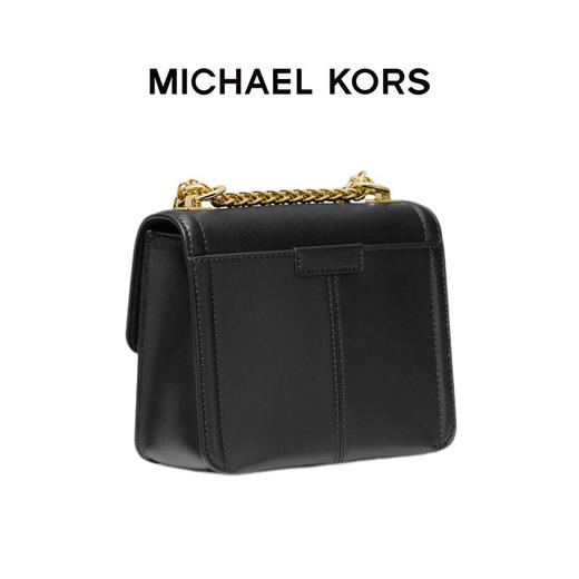 【品牌】 MK  Sonia 小号Logo金属链条皮质斜挎小方包 黑色 商品图1
