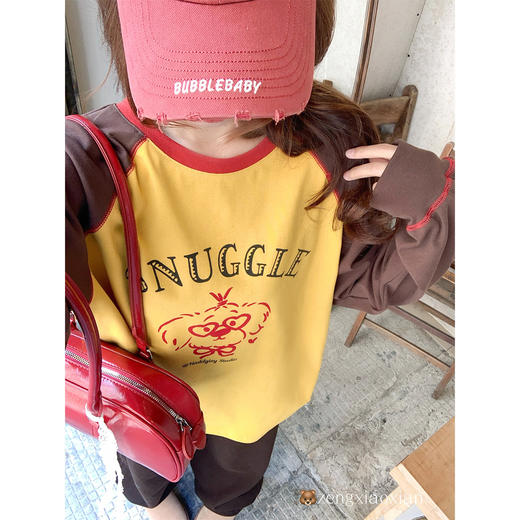 <曾小咸推荐>2.25现货秒杀 ！微信超特价！印花撞色插肩袖长袖 日常159.99 立减90 秒杀69.99！！ 商品图4