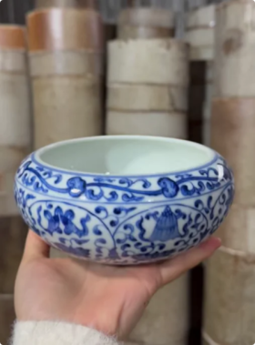 缠枝莲八宝水洗