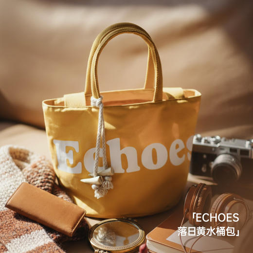 马登复古时尚手拎单肩黄色帆布水桶包斜挎包小个子单间手提包包女 商品图0