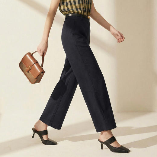 谜底休闲萝卜裤女士2025夏新款通勤百搭高腰宽松九分裤256MK6275 商品图1