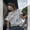 【限时秒杀】西遇卡通童趣字母印花短袖T恤女2026年春季新款宽松白色套头上衣SS060162 商品缩略图0