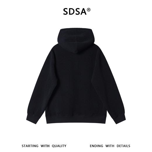 SDSA男装2026新款高贵轻奢韩版简约暗纹半纽扣连帽卫衣百搭时尚 商品图4
