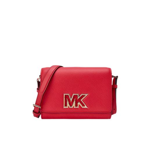 【品牌】MK Mimi 小号 Logo 金属精致单肩包斜挎女包珊瑚红 商品图3