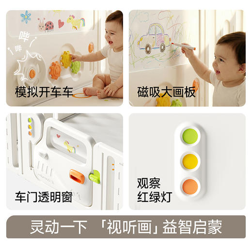 【春日趣玩FUN】曼龙mloong梦想号汽车围栏宝宝游戏围栏防护栏儿童客厅游乐场 商品图3