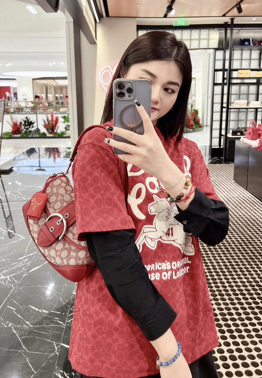 原单正品Coa*h蔻*男女款飞马印花T恤020603 商品图6