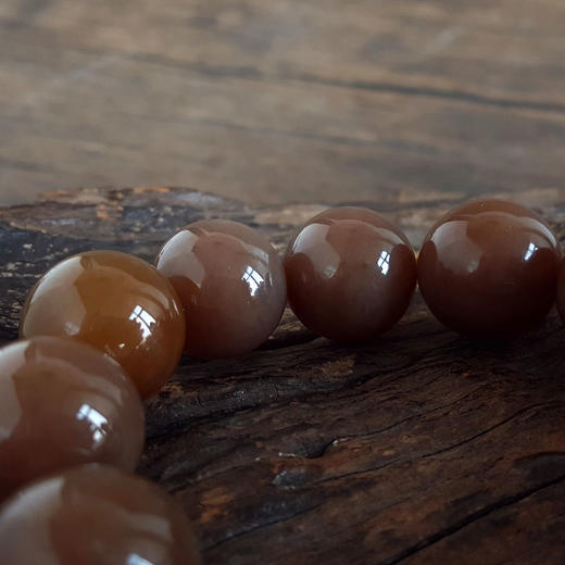 【天然正品】天然精品新疆料细腻约18.1MM糖玉和田玉圆珠手串 18.1MM（皆取最大值）260126NJM67 商品图2