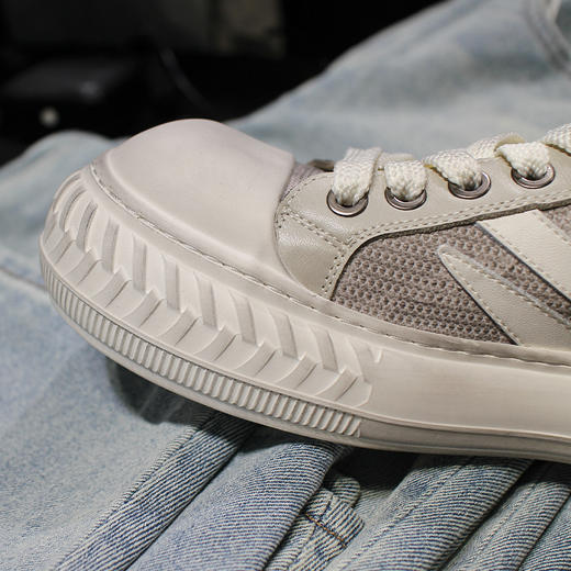 DRONKOO 2026 系带德比头厚帆布两侧皮料低帮板鞋 商品图4