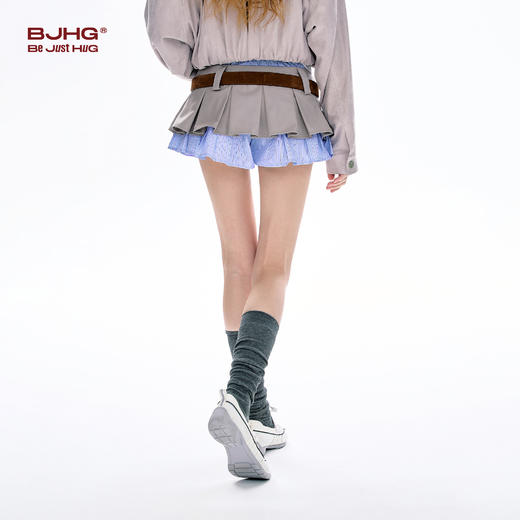 FTT Flythetruth双层半身裙女款夏款新款休闲Miu风辣妹百褶裙短裙 商品图3