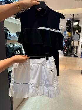 兔耳朵*家新款春夏女士无袖立领上衣来啦！渠道高品质❗️胸前荷叶边结合立体剪裁技术，无袖设计兼顾利落感与清凉感，高弹力背心版型显瘦有型，凸显活泼个性高级感！